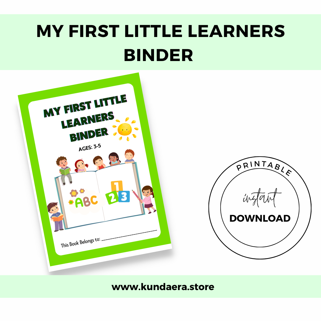 My First Little Learners Binder